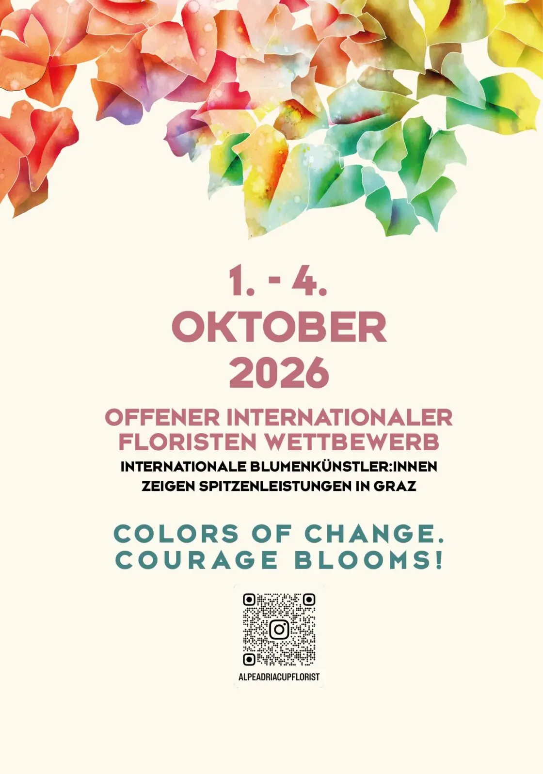 01.-04.10.2026 – Alpe Adria Cup Florist in Graz, Messe Congress