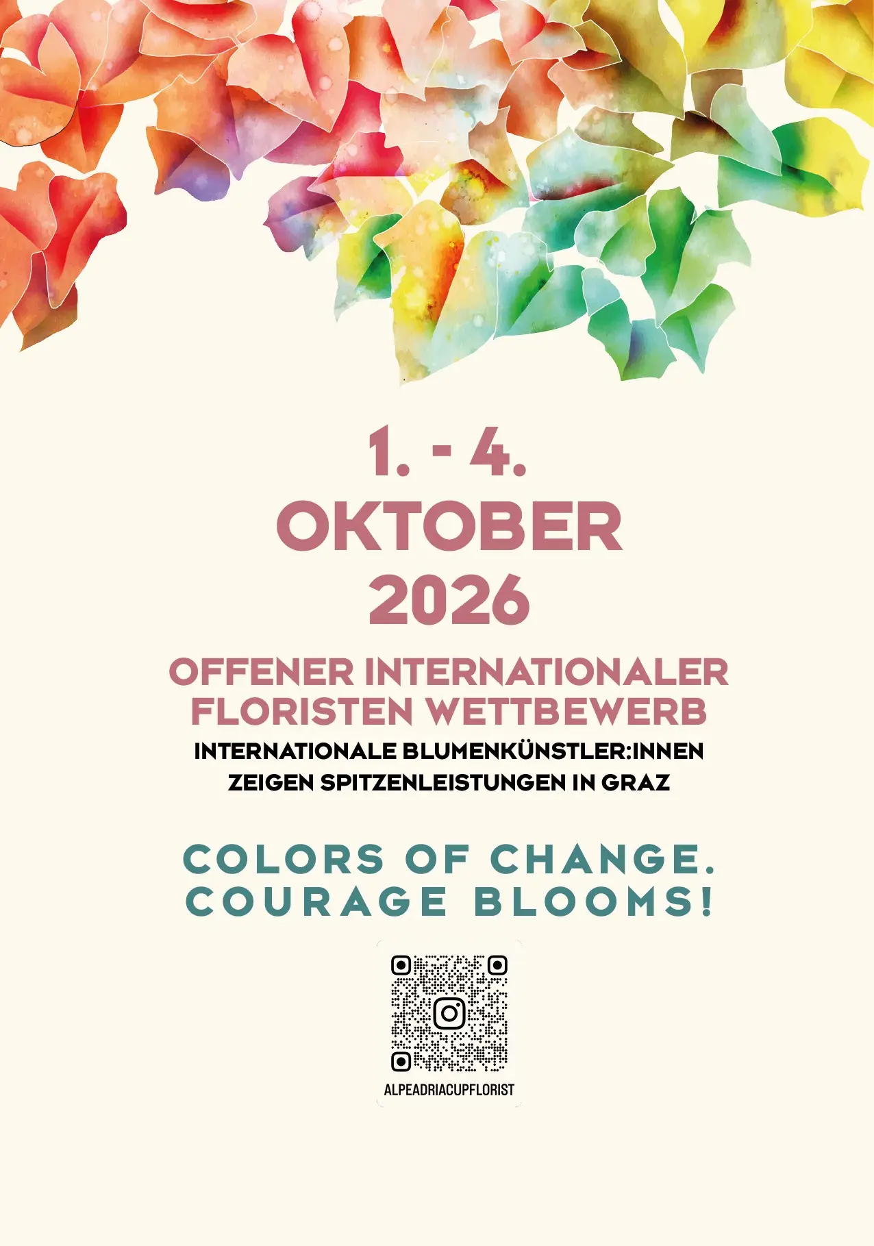 01.-04.10.2026 – Alpe Adria Cup Florist in Graz, Messe Congress